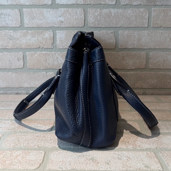 Coach F14686 Penelope Navy Blue Pebbled Leather Satchel Large Shopper - Picture 8 of 14